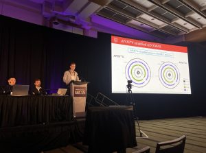 Noah Cook presents his work on exploring genetic overlap on the X-chromosome related to Alzheimer’s disease at AAIC 2025 in Toronto, Canada.